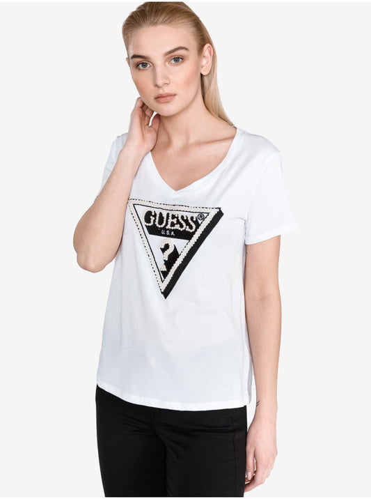 Guess, T-Shirt, White, Women