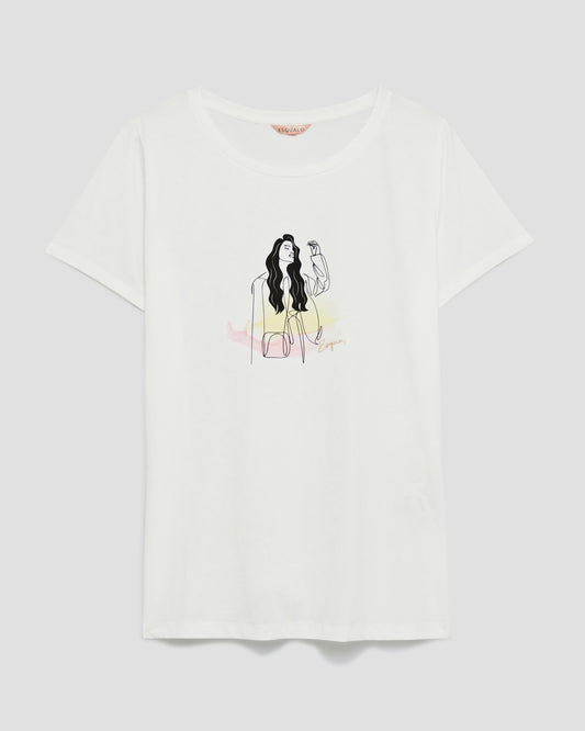 T-Shirt ESQUALO Women (C3201_C1_white)